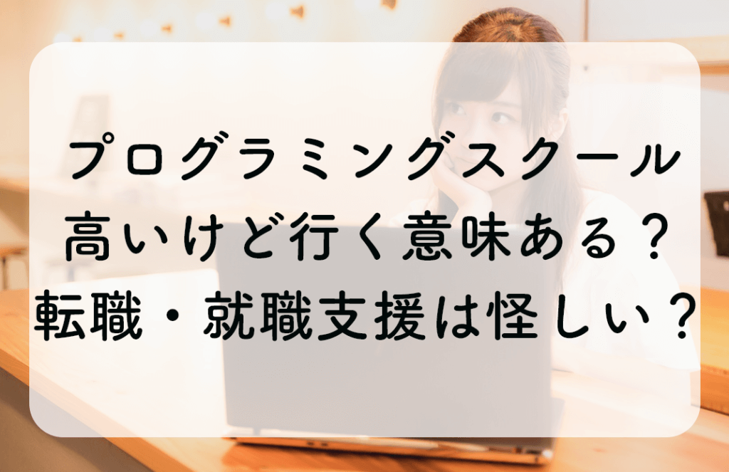 プログラミングスクール高いけど行く意味ある 転職 就職支援は怪しい会社にしか入れない Himakuroブログ