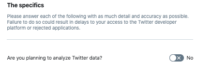 twitter developer account analyze